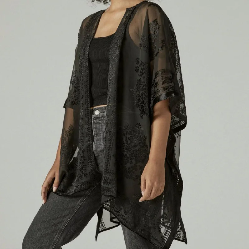 Lucky Brand Velvet Burnout Kimono