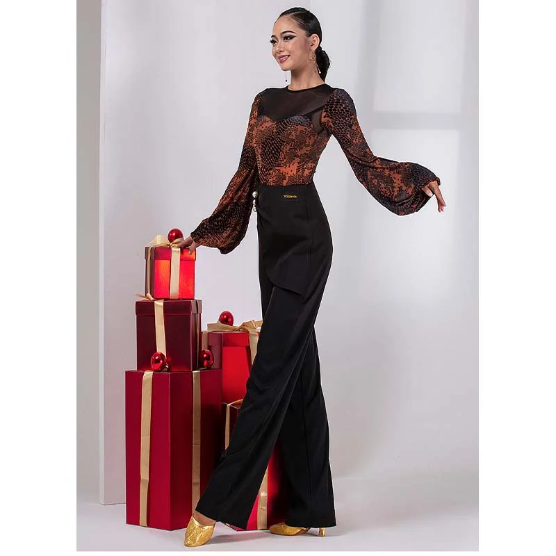 wjj-modern-dance-jumpsuit-womens-2023-new-thin-velvet-lantern-sleeve-national-standard-friendship-and-acrobatics-service-spring