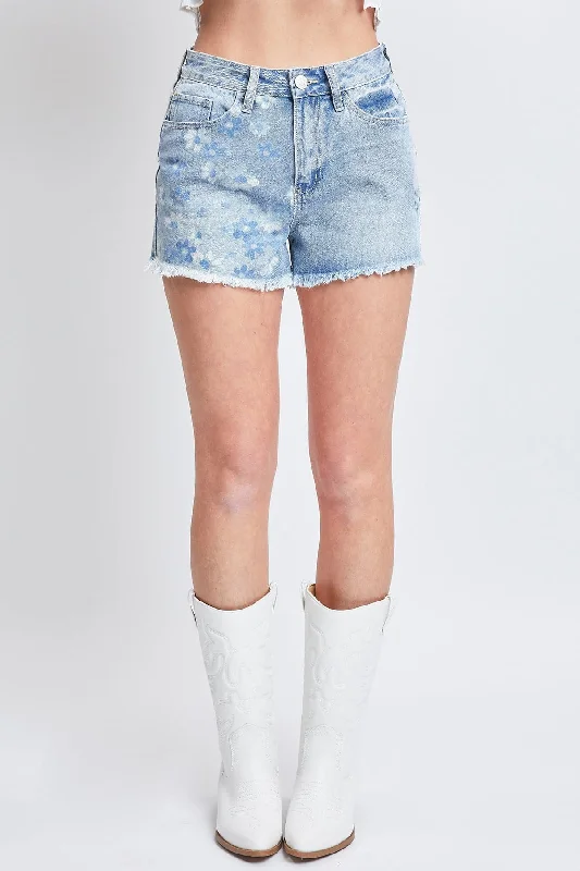 womens-high-rise-denim-shorts-with-floral-print